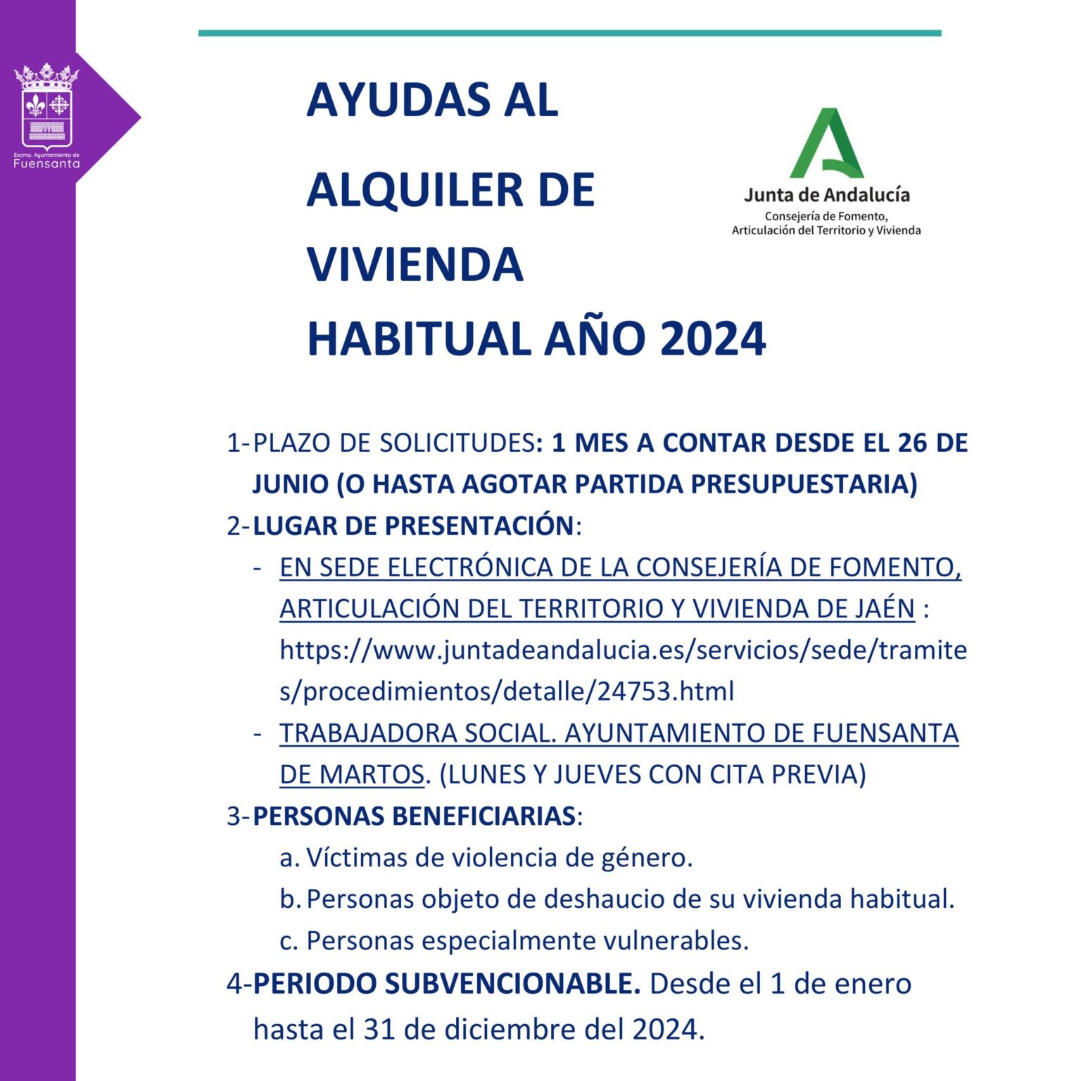 AYUDAS AL ALQUILER DE VIVIENDA HABITUAL 2024 – Excmo. Ayuntamiento de ...