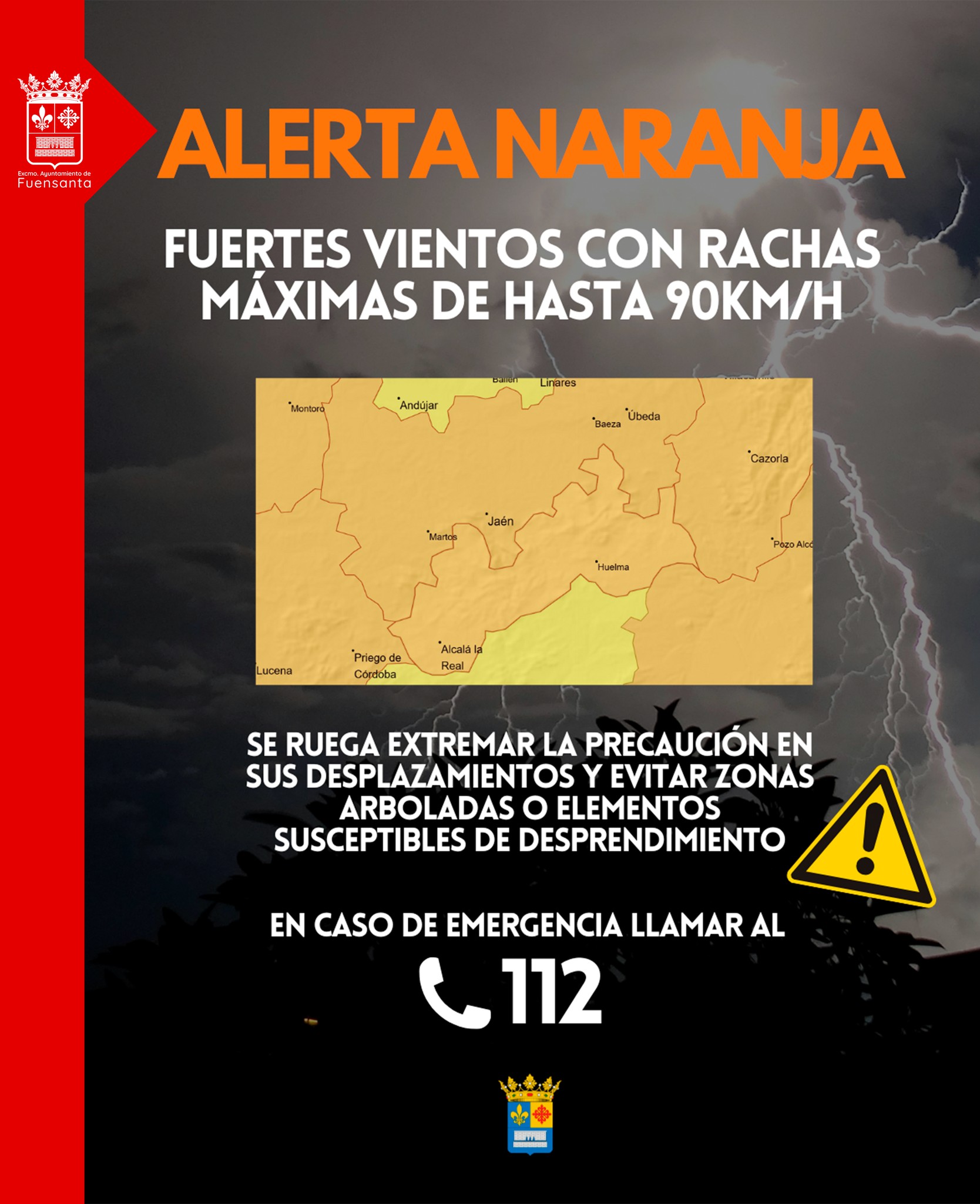 ALERTA NARANJA POR FUERTES VIENTOS EN FUENSANTA – Excmo. Ayuntamiento ...